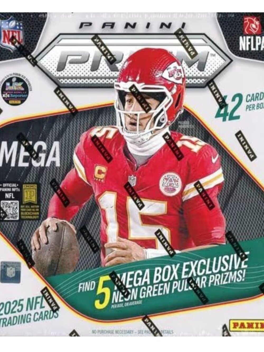 2025 Panini Prizm NFL Football Mega Box - Sealed - 42 Cards